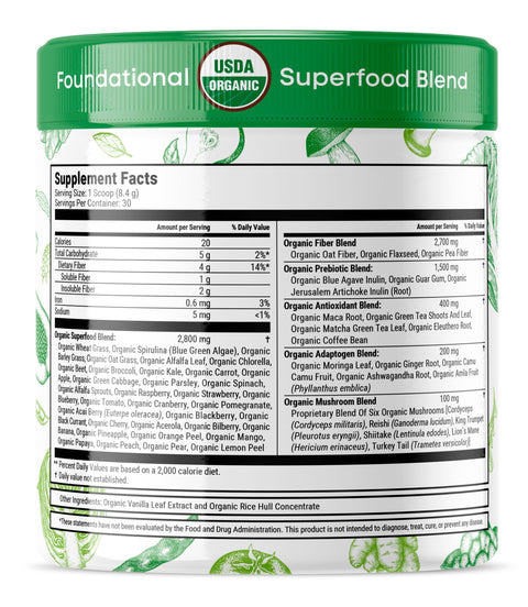 Júce Raw Greens Clean Superfood (30 servings)