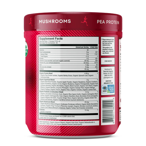 Júce Sport Reds Organic Plant-Based  Pea Protein Supplement Powder