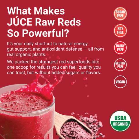 Júce Raw Reds Organic Superfood  (30 servings)