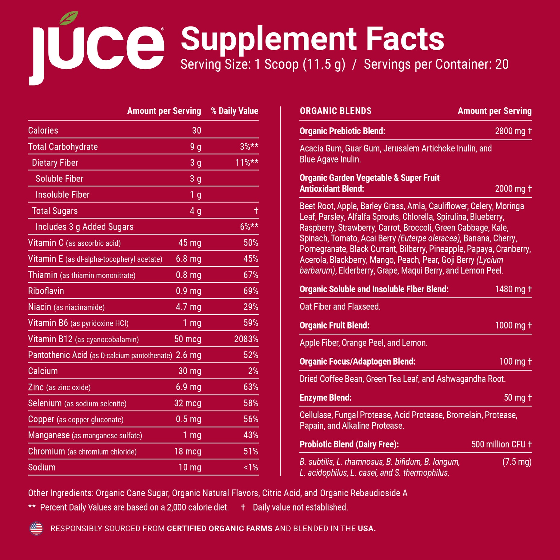 Júce Reds Organic Daily Superfood – Júce Organics
