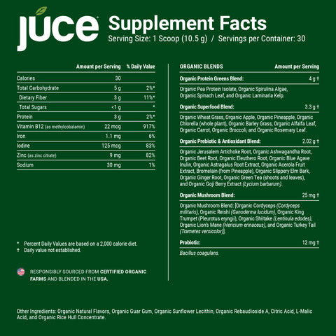 Júce Sport Greens Organic Supplement